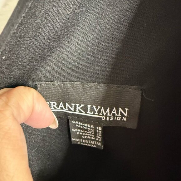 Frank Lyman Design Black V-Neck Bodycon Mini Dress size 10 - Picture 4 of 7